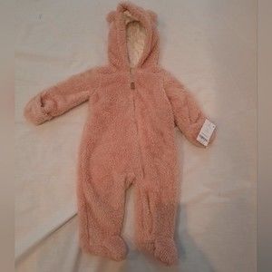 Carter's Pink Fleece Zipper Outerwear - Size 6 Month